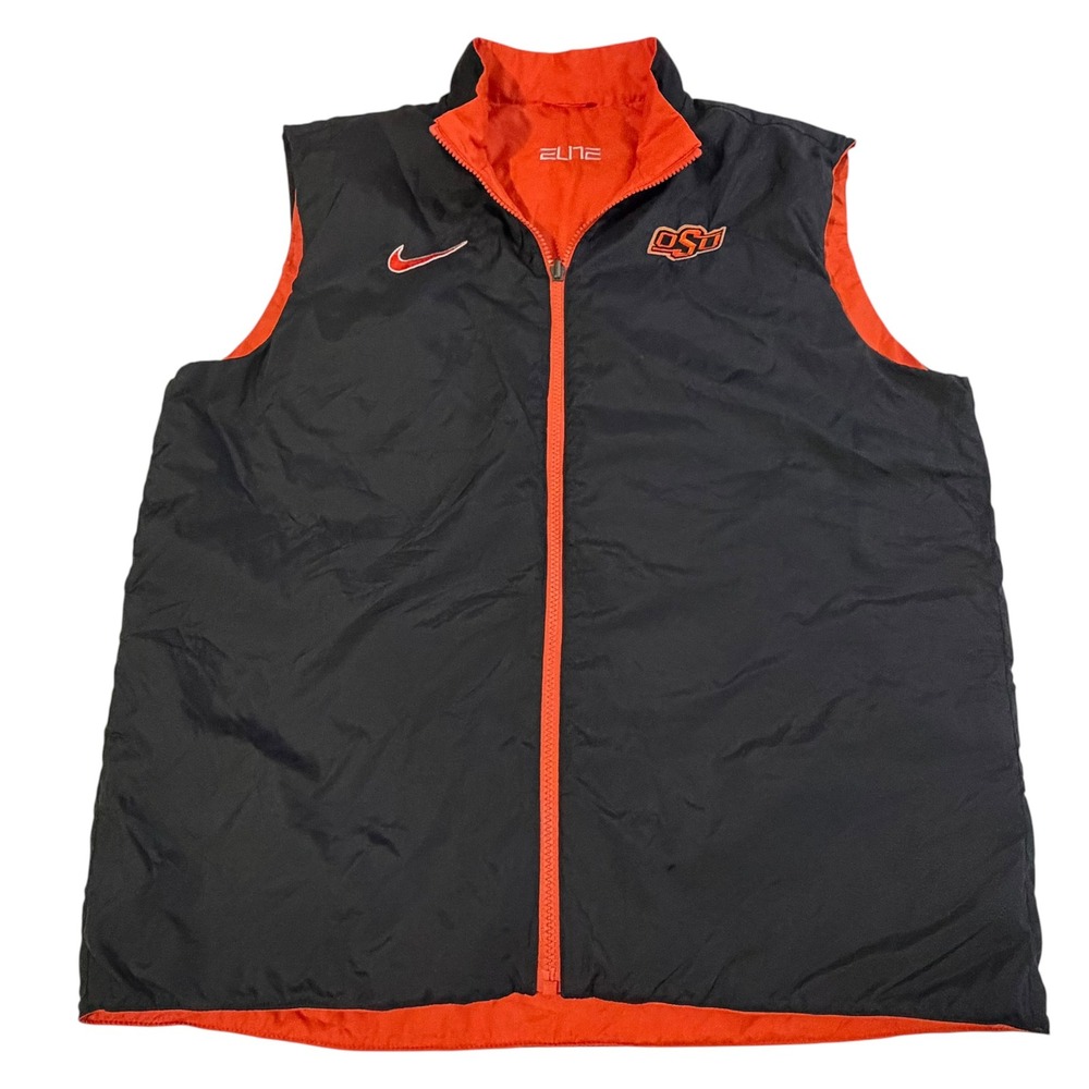 Nike Elite Oklahoma State Cowboys Reversible Vest Mens Large Black Orange 535310